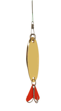 Fishing lure on white background. artificial bait