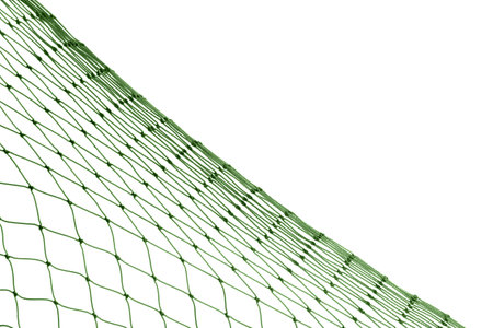 Fishing net on white background, closeup viewの写真素材