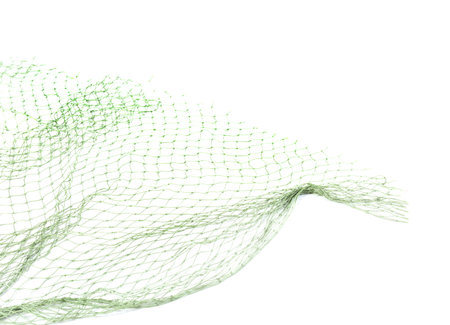 Fishing net on white background, closeup viewの写真素材