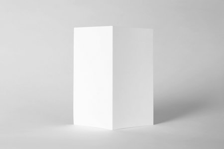 Blank brochure mockup on color background