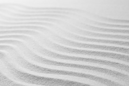 Zen garden pattern on sand. meditation and harmonyの写真素材