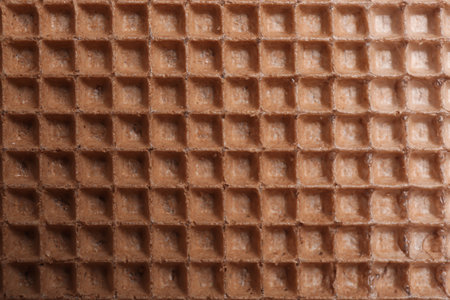 Tasty wafer as background, closeup. Crispy foodの写真素材