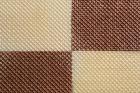 Tasty wafers as background, top view. Crispy foodの写真素材