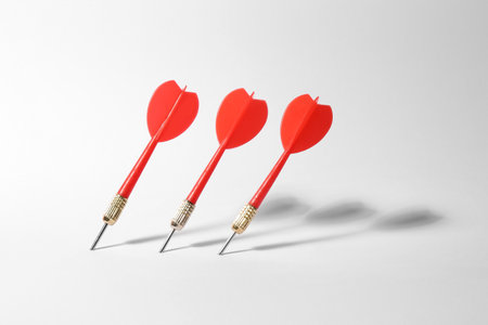 Red dart arrows for game on white background