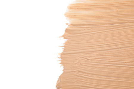 Liquid foundation on white background, top view. makeup productの写真素材