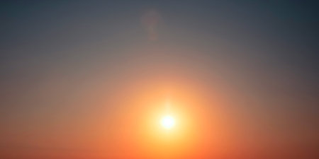 Beautiful panorama of the sky at sunset. banner designの写真素材