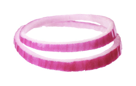 Rings of onion for burger isolated on white
