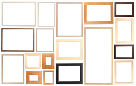 Set of many different frames isolated on white