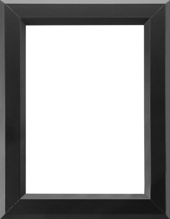 Black frame with blank white background. Mockup for designの写真素材