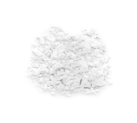 Natural starch isolated on white, top viewの写真素材