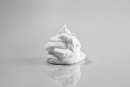 Sample of cleansing foam on light background. Cosmetic productの写真素材