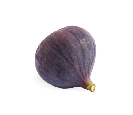 Whole ripe fresh fig isolated on whiteの写真素材