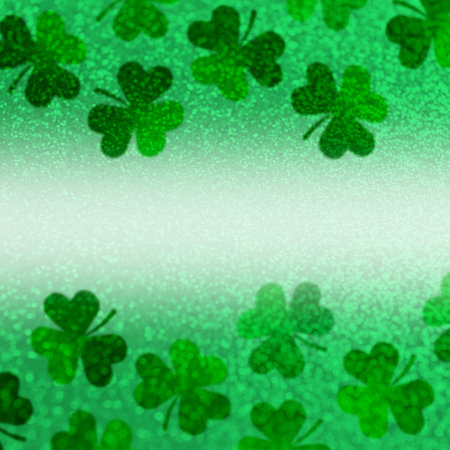 St. Patrick's Day greeting card design with clover leaves