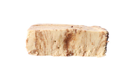 One piece of tasty chocolate halva isolated on white