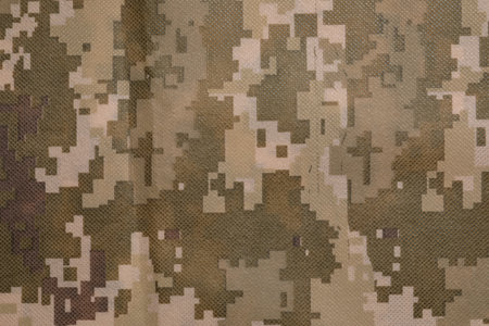 Texture of camouflage fabric as background, top viewの写真素材