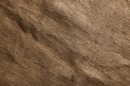 Texture of natural burlap fabric as background, top viewの写真素材
