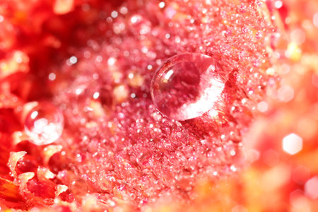 Beautiful flower with water drops, macro view