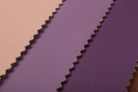 Different colorful types of leather as background, closeup viewの写真素材