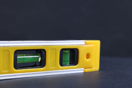 Building level on dark background, closeup viewの写真素材