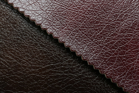 Texture of different leather as background, top view