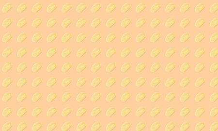 Pattern of peeled peanuts on beige backgroundの写真素材