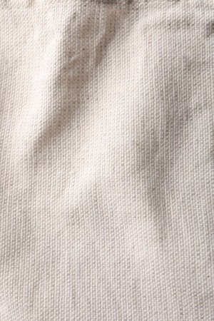 Texture of beige fabric as background, top viewの写真素材