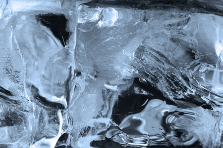 Beautiful clear ice as background, closeup view