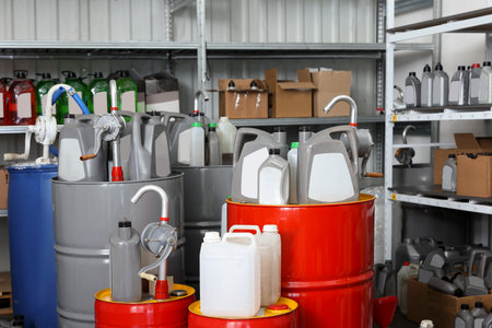 Many different car products in auto store