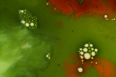 Sample of bacteria culture as background, macro view