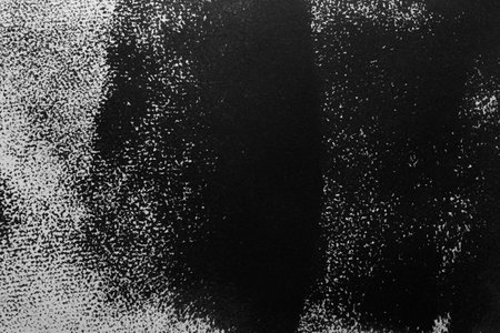Texture of paper with black ink as background, top viewの写真素材