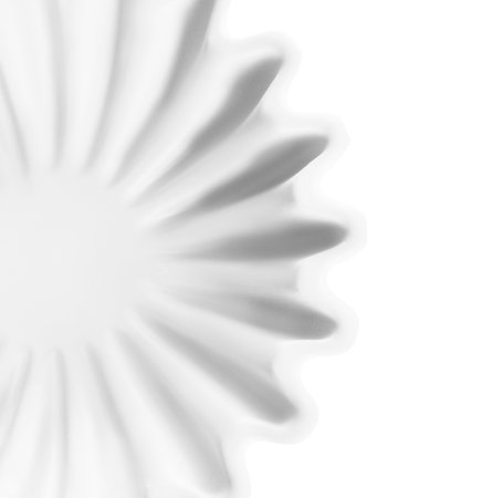 One empty ceramic bowl isolated on white, top viewの写真素材