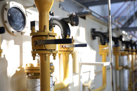 Modern granary with different equipment, inside viewの写真素材