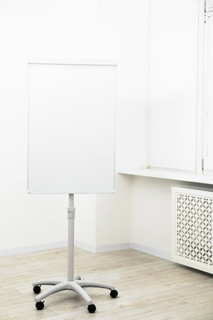 Flip chart in office. Mockup for designの写真素材