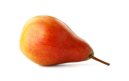Fresh ripe juicy pear isolated on whiteの写真素材