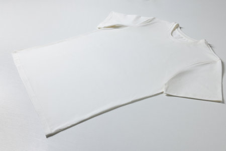 One blank t-shirt on white background. Mockup for design