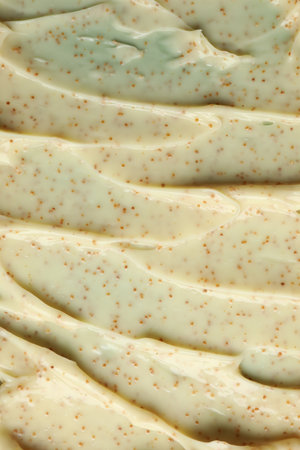 Sample of natural body scrub as background, closeupの写真素材