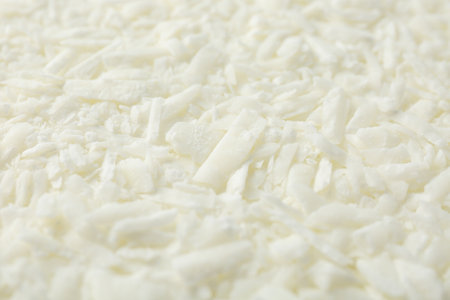 White soy wax flakes as background, closeupの写真素材