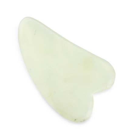 One gua sha tool isolated on white, top viewの写真素材