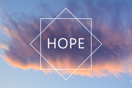 Hope. Beautiful morning sky with clouds at sunrise