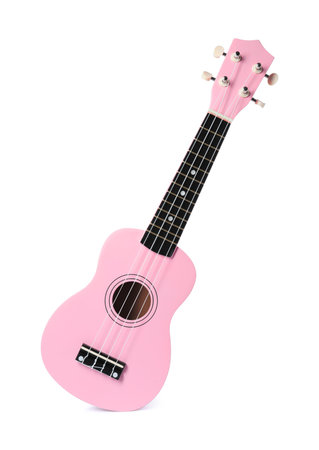 One ukulele isolated on white. String musical instrumentの写真素材