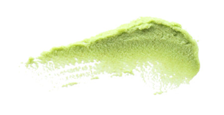 Hot wasabi paste isolated on white, top viewの写真素材