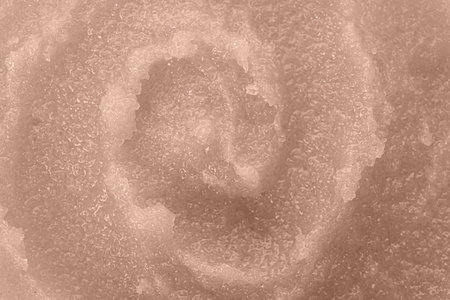 Scrub in shade of mocha mousse, closeup. Color of 2025 year