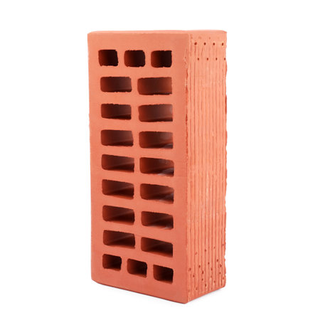 Brick isolated on white. Construction material
