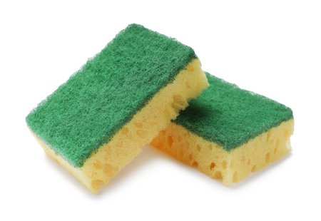 Sponges isolated on white.の写真素材