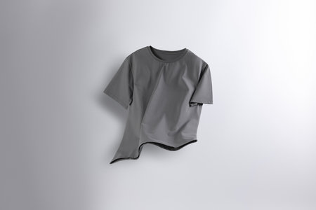 One stylish t-shirt on white backgroundの写真素材