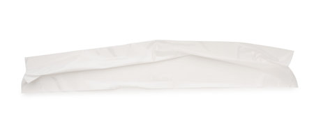 Strip of adhesive tape isolated on white, top view