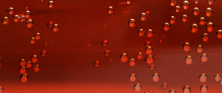 Refreshing soda water in glass against light background, closeupの写真素材