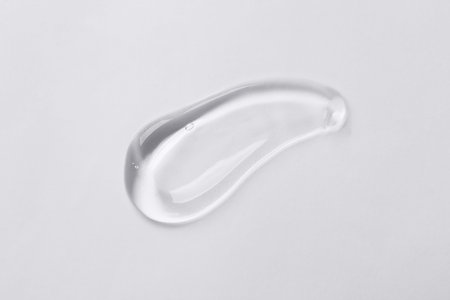 Sample of cosmetic product isolated on white, top view