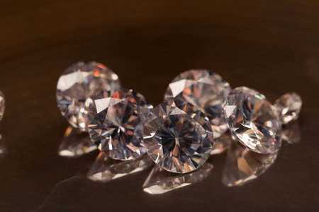 Beautiful shiny gemstones, closeup