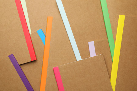 Many different copybooks as background, top viewの写真素材